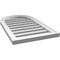 Ekena Millwork Round Top Surface Mount PVC Gable Vent: Functional, w/ 2"W x 1-1/2"P Brickmould Frame, 18"W x 30"H GVPRT18X3002SF - alternate 5